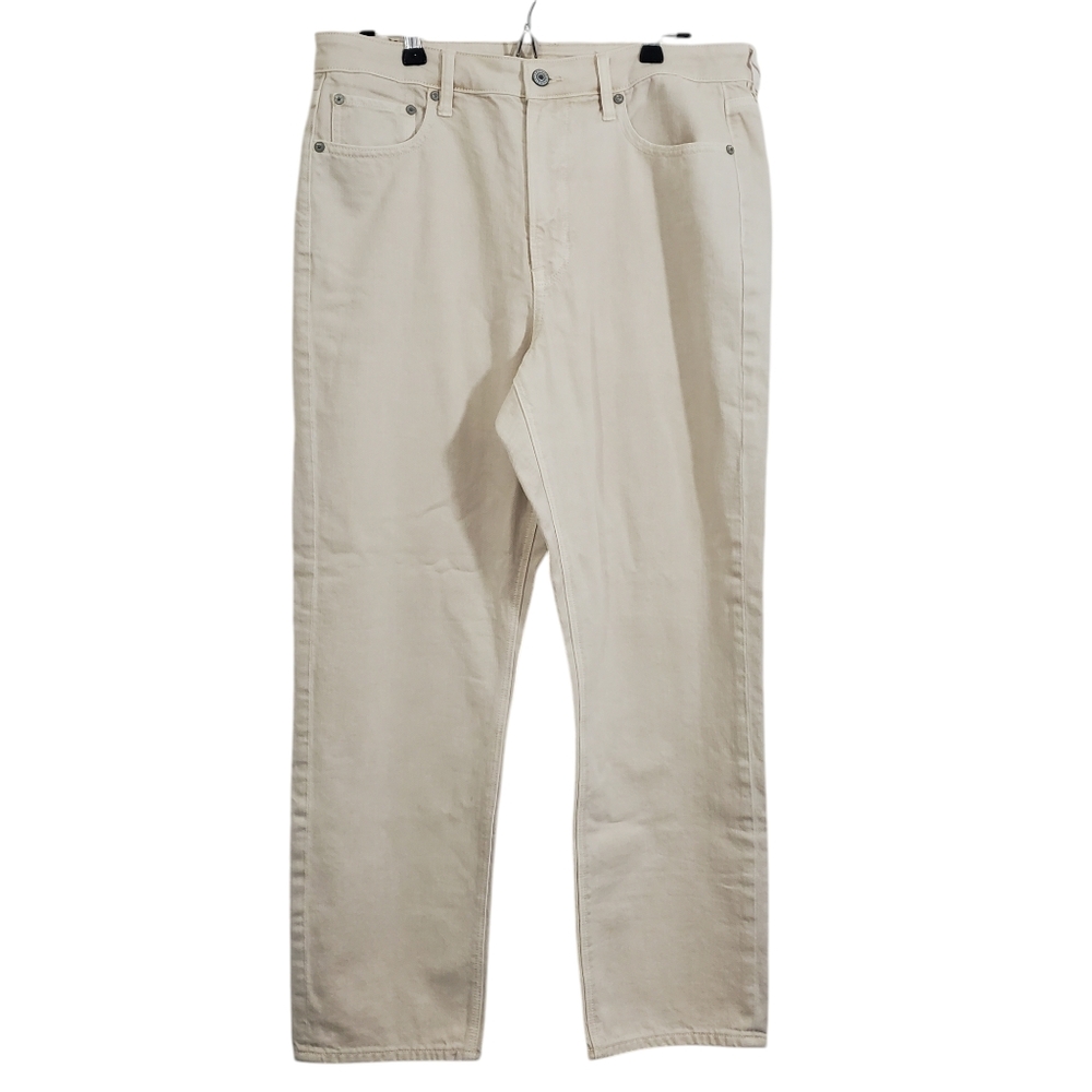 NWT American Eagle Mom Straight Jeans Super High Rise Cream Ivory Size 31 12